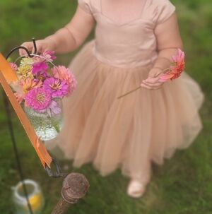 Girls Tulle Ballet Dress in Blush Nude